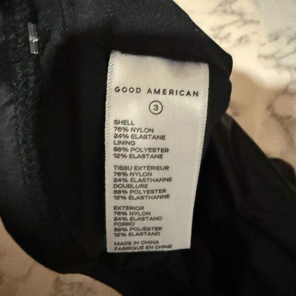 NEW Good American Side Tie Cuout One-Piece Swimsuit in Black Size 3 = L - Picture 8 of 10